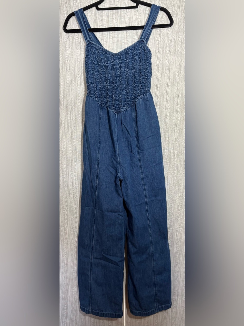 American Eagle Outfitters Dark Blue Denim Jumpsuit